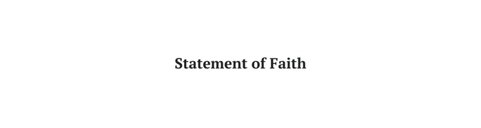 Statement of Faith